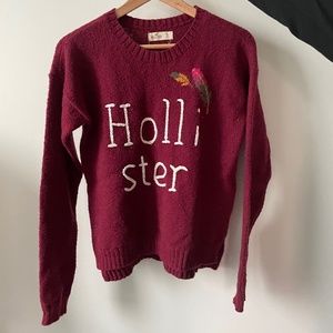 Hollister Burgundy Knit Jumper